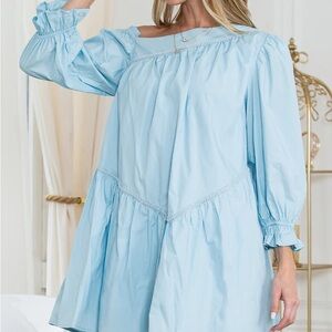 Elegant Light Blue Women's Dress